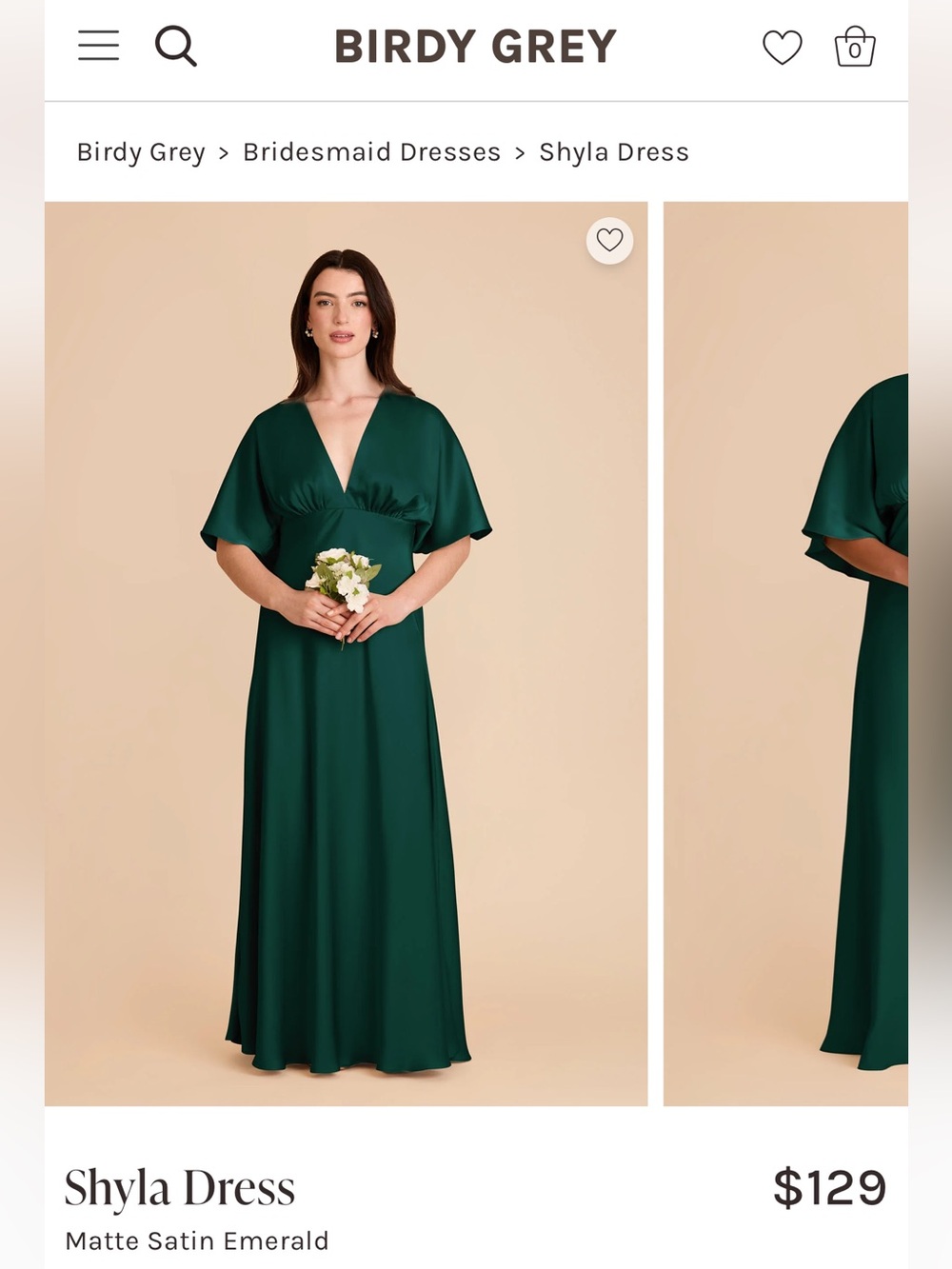 Birdy Grey Shyla Emerald Green V-Neck Maxi Dress